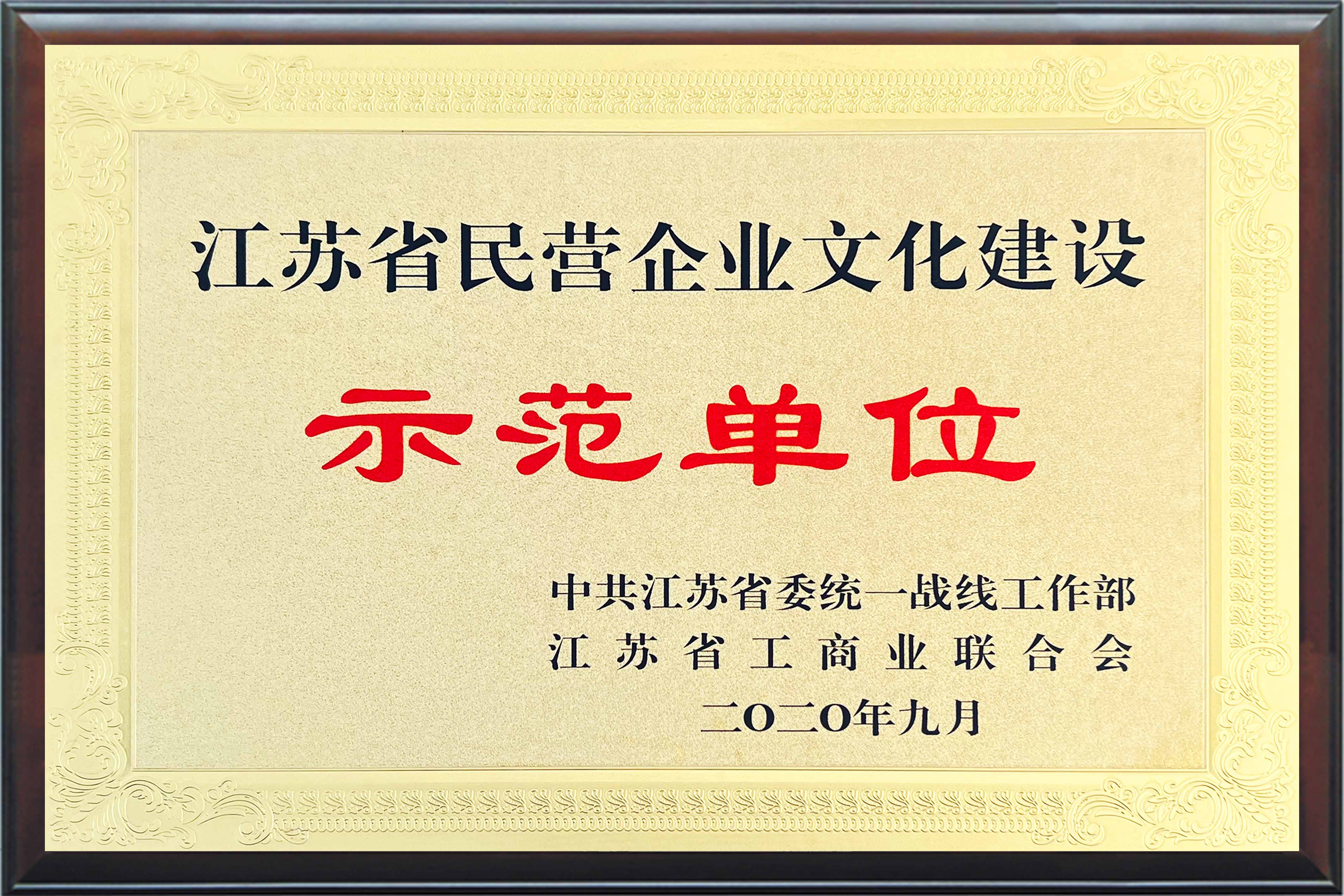 江蘇省民營(yíng)企業(yè)文化建設(shè)示范單位